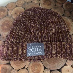 Love Your Melon Maroon&Gold Beanie